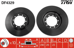2x Bremsscheibe Vorderachse für RENAULT TRUCKS MASCOTT Kasten