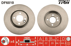 2x Bremsscheibe Vorderachse für MINI Cabriolet Roadster CLUBMAN Coupe