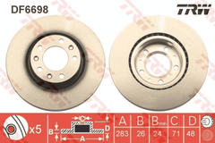 2x Bremsscheibe Vorderachse für PEUGEOT 308 SW II III Kasten/Kombi