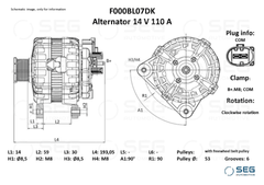 Lichtmaschine Generator für AUDI SEAT SKODA VW A1 City Carver Sportback Q2