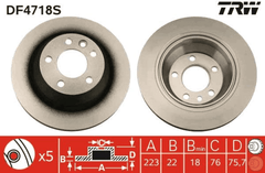 2x Bremsscheibe Hinterachse für VW TOUAREG CALIFORNIA T5 Camper MULTIVAN