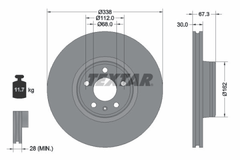 2x Bremsscheibe Vorderachse für AUDI A6 Allroad C8 e-tron Sportback Avant