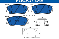 Bremsbelagsatz Scheibenbremse Vorderachse für KIA SOUL III Cargo