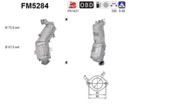 Ruß Partikelfilter Abgasanlage für FIAT 500X FIORINO Großraumlimousine QUBO