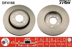 2x Bremsscheibe Vorderachse für BMW 3 Touring Coupe Cabriolet Z4 Roadster