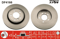 2x Bremsscheibe Vorderachse für BMW 3 Coupe Touring Cabriolet Z4 Roadster