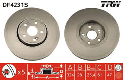 2x Bremsscheibe Vorderachse für RENAULT VEL SATIS ESPACE IV