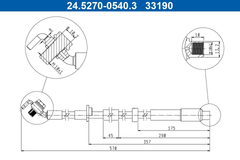 Bremsschlauch Vorderachse links für ALFA ROMEO CITROËN FIAT LANCIA OPEL PEUGEOT