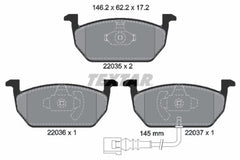Bremsbelagsatz Scheibenbremse Vorderachse für VW SEAT SKODA AUDI GOLF VII
