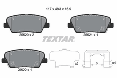 Bremsbelagsatz Scheibenbremse Hinterachse für HYUNDAI KIA GENESIS EQUUS /