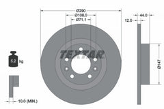 2x Bremsscheibe Hinterachse für PEUGEOT 508 I SW Kasten/Kombi