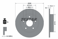 2x Bremsscheibe Hinterachse für SUZUKI SWIFT IV