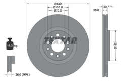 2x Bremsscheibe Vorderachse für JEEP COMPASS RENEGADE SUV