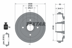 2x Bremstrommel Hinterachse für NISSAN OPEL SUZUKI PIXO AGILA ALTO VII WAGON R+