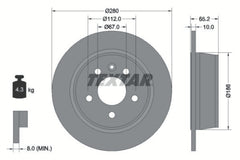 2x Bremsscheibe Hinterachse für MERCEDES-BENZ VITO Bus Kasten V-KLASSE