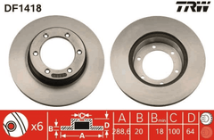 2x Bremsscheibe Vorderachse für TOYOTA VW 4 RUNNER II HILUX V Pick-up VI