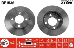2x Bremsscheibe Hinterachse für AUDI 80 B2 Stufenheck B3 B4 Avant 90 COUPE
