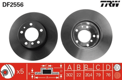 2x Bremsscheibe Vorderachse für BMW 5 Touring 7