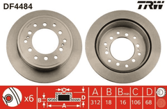 2x Bremsscheibe Hinterachse für TOYOTA FJ CRUISER LAND 80 90 Hardtop PRADO
