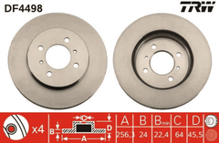 2x Bremsscheibe Vorderachse für MITSUBISHI PROTON COLT IV LANCER Schrägheck V