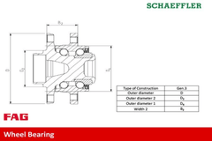 Radlagersatz Hinterachse für HYUNDAI KIA i30 FASTBACK SONATA VII OPTIMA