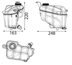 Ausgleichsbehälter Kühlmittel für VOLVO S60 II S80 V60 I V70 III