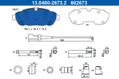 Bremsbelagsatz Scheibenbremse Vorderachse für FORD TOURNEO CUSTOM V362 Bus