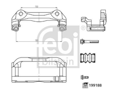 Halter Bremssattel Vorderachse für LAND ROVER DISCOVERY III VAN IV RANGE SPORT I