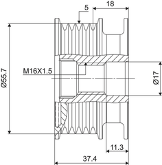 Lichtmaschine Generatorfreilauf für RENAULT DACIA CLIO II KANGOO THALIA I