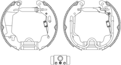 Bremsbackensatz Hinterachse für OPEL AGILA