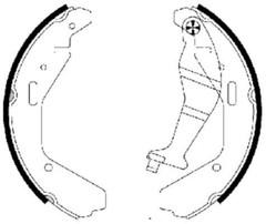 Bremsbackensatz Hinterachse für OPEL SUBARU SUZUKI AGILA JUSTY III IGNIS I II