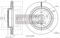 2x Bremsscheibe Hinterachse für VOLVO XC60 I SUV VAN