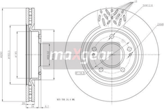 2x Bremsscheibe Vorderachse für MITSUBISHI GRANDIS