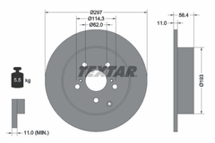 2x Bremsscheibe Hinterachse für TOYOTA VERSO VAN