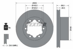 2x Bremsscheibe Hinterachse für MAN VW TGE Kasten Pritsche/Fahrgestell Bus