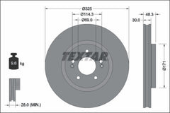 2x Bremsscheibe Vorderachse für KIA HYUNDAI SPORTAGE V TUCSON
