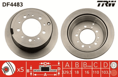 2x Bremsscheibe Hinterachse für TOYOTA LEXUS LAND CRUISER 100 LX