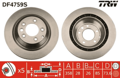 2x Bremsscheibe Hinterachse für AUDI PORSCHE VW Q7 Van CAYENNE TOUAREG
