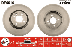 2x Bremsscheibe Vorderachse für MINI Cabriolet