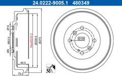 2x Bremstrommel Hinterachse für FORD ECOSPORT