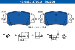 Bremsbelagsatz Scheibenbremse Vorderachse für CITROËN OPEL PEUGEOT DS C4 X III