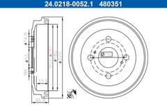 2x Bremstrommel Hinterachse für DAIHATSU SUBARU CUORE VII MATERIA SIRION JUSTY