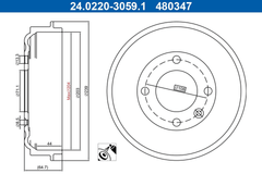 2x Bremstrommel Hinterachse für CITROËN OPEL PEUGEOT AMI CORSA F ROCKS-E