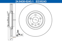 2x Bremsscheibe Vorderachse für POLESTAR 2