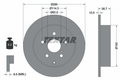 2x Bremsscheibe Hinterachse für TOYOTA COROLLA Verso