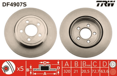 2x Bremsscheibe Hinterachse für CHRYSLER DODGE 300C Touring CHARGER