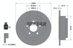 2x Bremsscheibe Hinterachse für SUBARU FORESTER IMPREZA Coupe Stufenheck