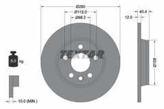 2x Bremsscheibe Hinterachse für VW TRANSPORTER / MULTIVAN T4 Bus Kasten