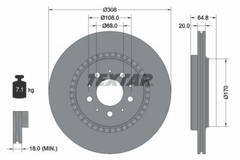 2x Bremsscheibe Hinterachse für VOLVO XC90 I VAN
