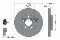 2x Bremsscheibe Vorderachse für MERCEDES-BENZ B-KLASSE Sports Tourer A-KLASSE